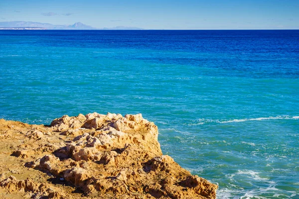 Παράκτια Ισπανικό Τοπίο Μεσογειακή Ακτή Της Θάλασσας Στην Costa Blanca — Φωτογραφία Αρχείου