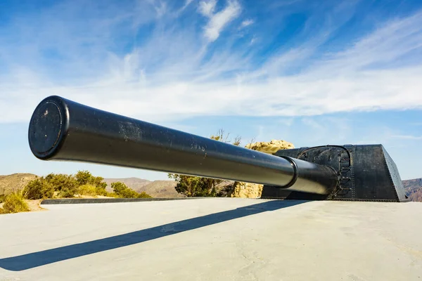 Reiseziel Die Gewehrbatterie Von Castillitos Spanien Militärische Kanonen Für Die — Stockfoto