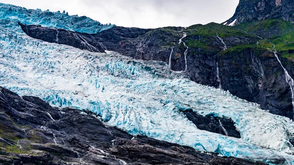 Glaciar Boyabreen Área Fjaerland Municipio Sogndal Condado Sogn Fjordane Noruega — Foto de Stock