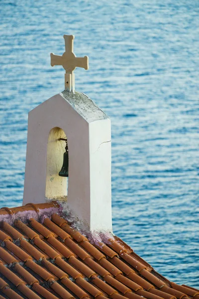 Kleine Kirche Der Griechischen Küste Der Nähe Des Strandes Von — Stockfoto
