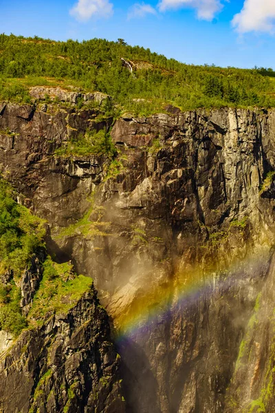 Arco Íris Montanhas Rochosas Verão Vale Mabodalen Noruega Rota Nacional — Fotografia de Stock