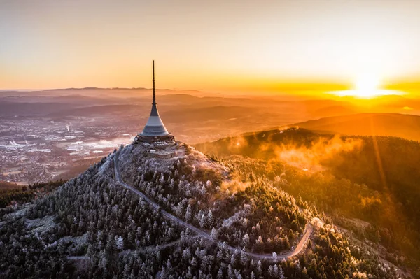 Jested Çek Cumhuriyeti Nin Kuzeyinde Liberec Güneybatısında Yer Alan Bir — Stok fotoğraf
