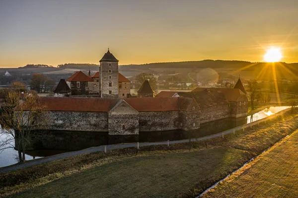 Svihov Castle Besieged Hussite Wars Garrison Surrendered Water Moats Were — Stock Photo, Image