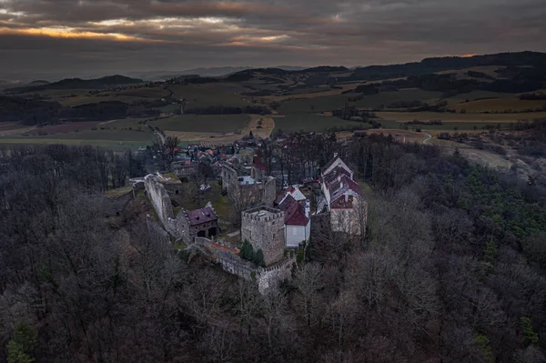 Castillo Klenova Gran Castillo Situado Suroeste Bohemia Cerca Ciudad Klatovy —  Fotos de Stock