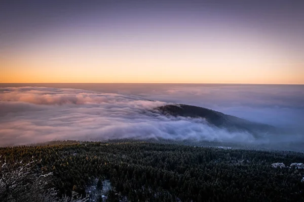 Jested Una Montaña Norte República Checa Suroeste Liberec Con Una — Foto de Stock
