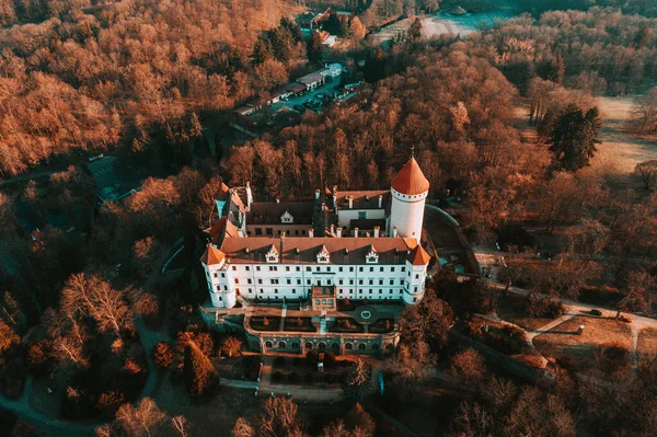 Konopiste Est Château Quatre Ailes Trois Étages Situé République Tchèque — Photo