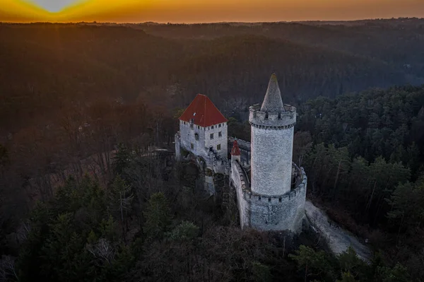 Castelo Kokorin Castelo Localizado Nordeste Melnik República Tcheca Foi Construído — Fotografia de Stock