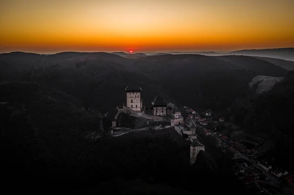 Castello Karlstejn Grande Castello Gotico Fondato Nel 1348 Carlo Imperatore — Foto Stock