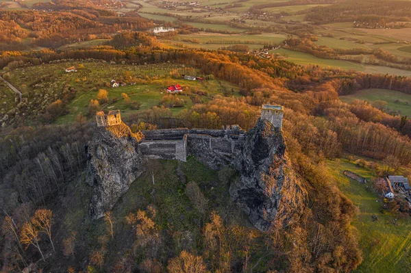 Castello Trosky Una Rovina Del Castello Nella Regione Liberec Repubblica — Foto Stock