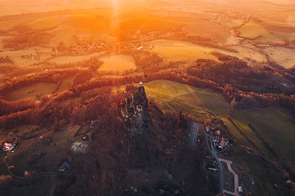 Trosky Castle Castle Ruin Liberec Region Czech Republic Summits Two — Stock Photo, Image