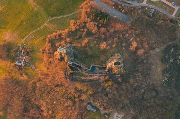Trosky Castle Slottsruin Liberec Region Tjeckien Toppen Två Basalt Vulkaniska — Stockfoto