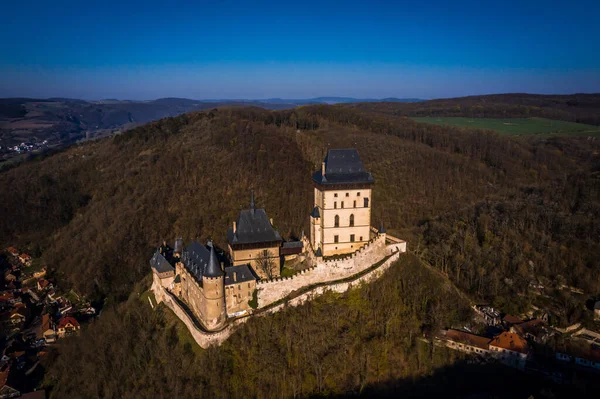 Castillo Karlstejn Gran Castillo Gótico Fundado 1348 Por Carlos Emperador — Foto de Stock