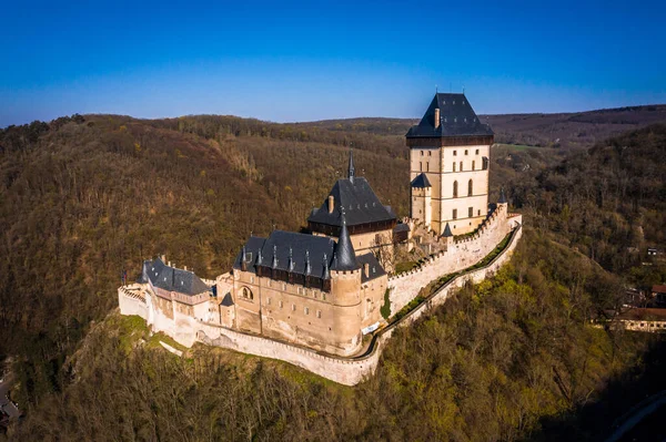 Castillo Karlstejn Gran Castillo Gótico Fundado 1348 Por Carlos Emperador — Foto de Stock