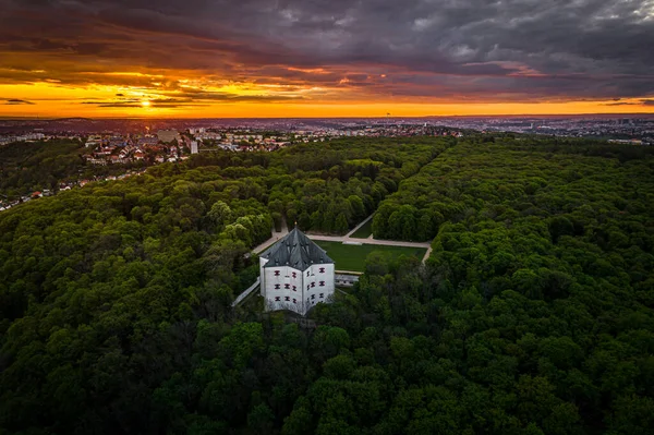 Letohradek Hvezda (Star Villa) is a Renaissance villa situated in a game reserve of the same name in Liboc, Prague 7 km west of Prague city centre. The surrounding game reserve was founded 1530.