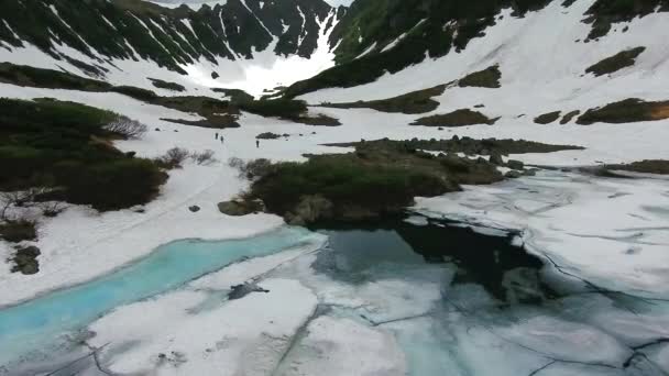 自然公园 蓝色湖 堪察加半岛 — 图库视频影像