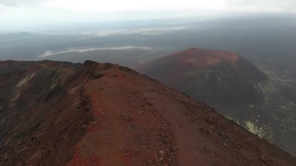 Après Éruption Volcan Plosky Tolbachik Kamchatka — Video