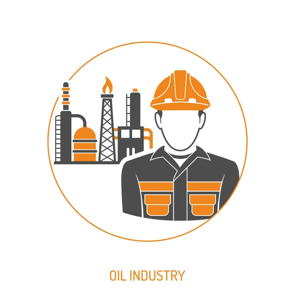 Conceito de indústria petrolífera —  Vetores de Stock