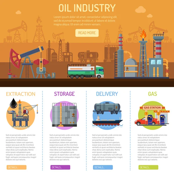 Infográficos da indústria petrolífera — Vetor de Stock