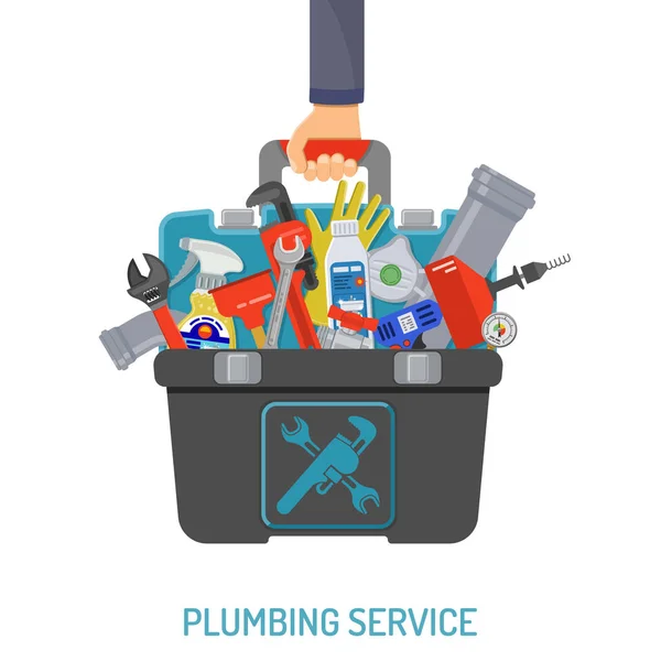 Plumbing Service Concept — Stock Vector