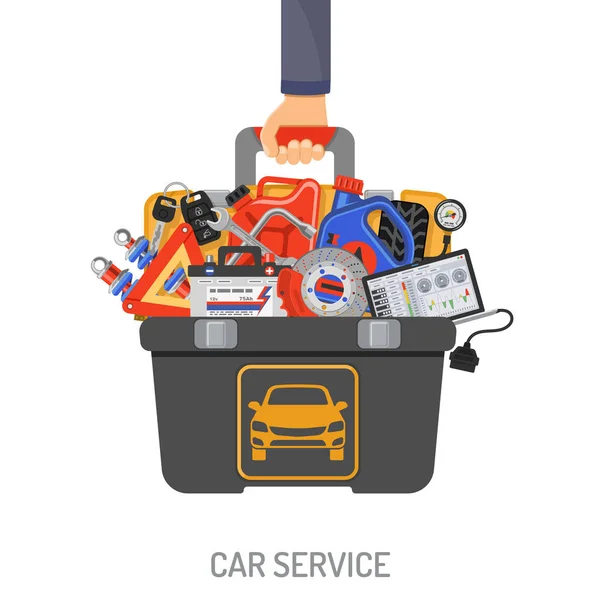 Concepto de servicio de coche — Vector de stock