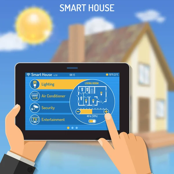 Smart House und Internet — Stockvektor