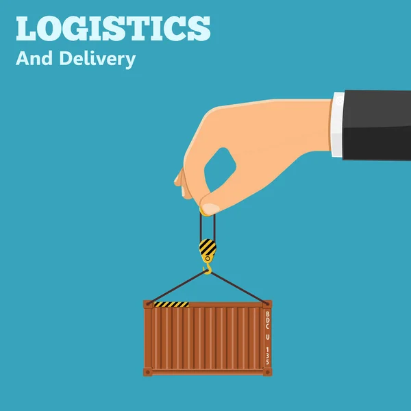 Conceito de logística e entrega — Vetor de Stock