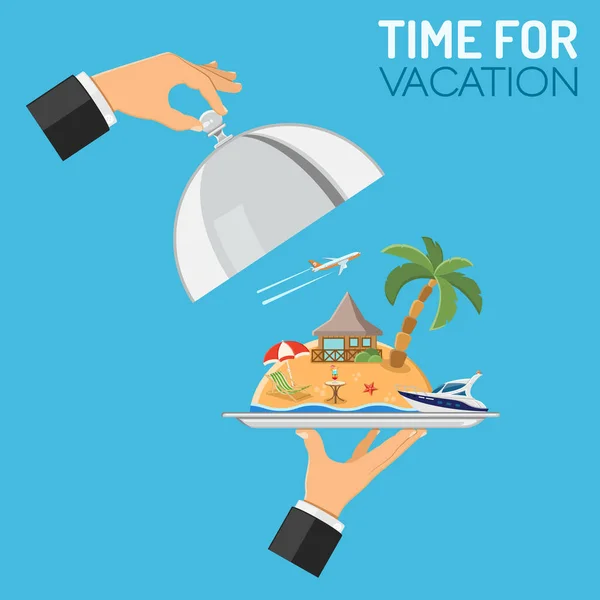 Concepto de vacaciones y viaje — Vector de stock