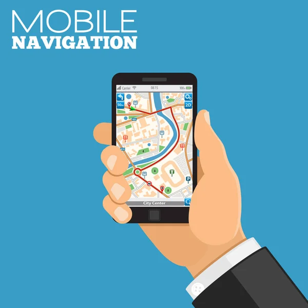 Concept de navigation mobile — Image vectorielle