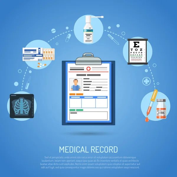 医療記録の概念 — ストックベクタ