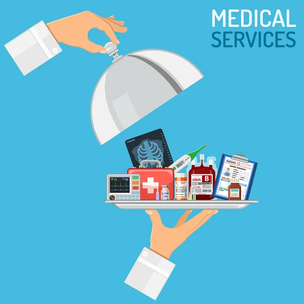 Medicinska tjänster koncept — Διανυσματικό Αρχείο