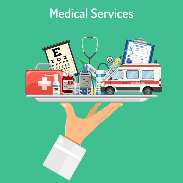 Pojęcie usługi medyczne — Wektor stockowy