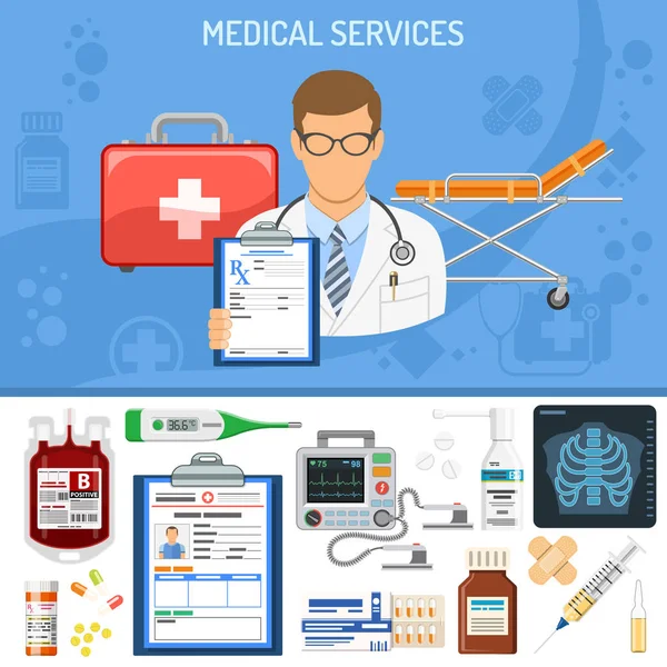 Концепція медичні послуги — стоковий вектор