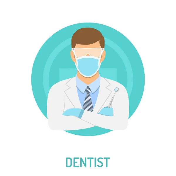 Conceito de médico dentista —  Vetores de Stock