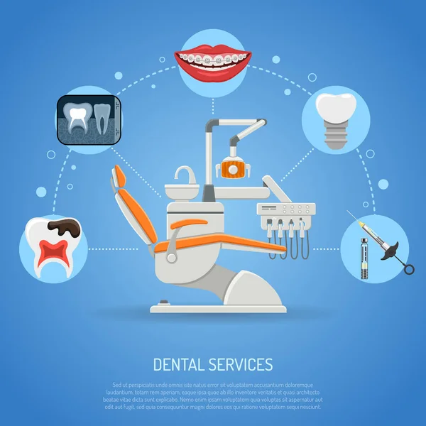 Koncepcja usług dentystycznych — Wektor stockowy
