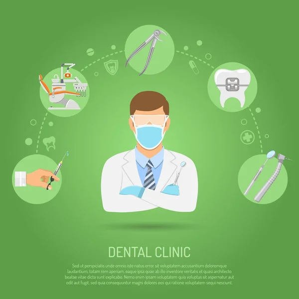 Koncepcja kliniki dentystycznej — Wektor stockowy