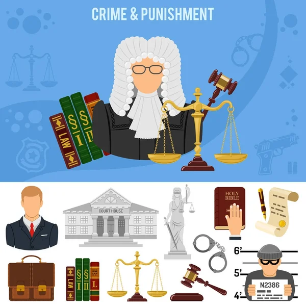 Преступление и наказание — стоковый вектор