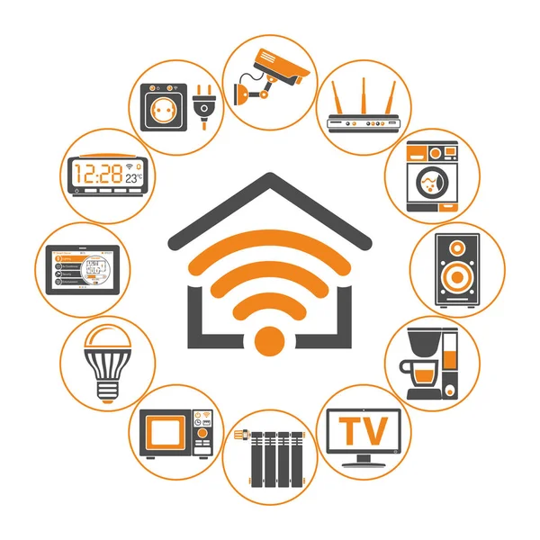 Smart Home en Internet van dingen — Stockvector