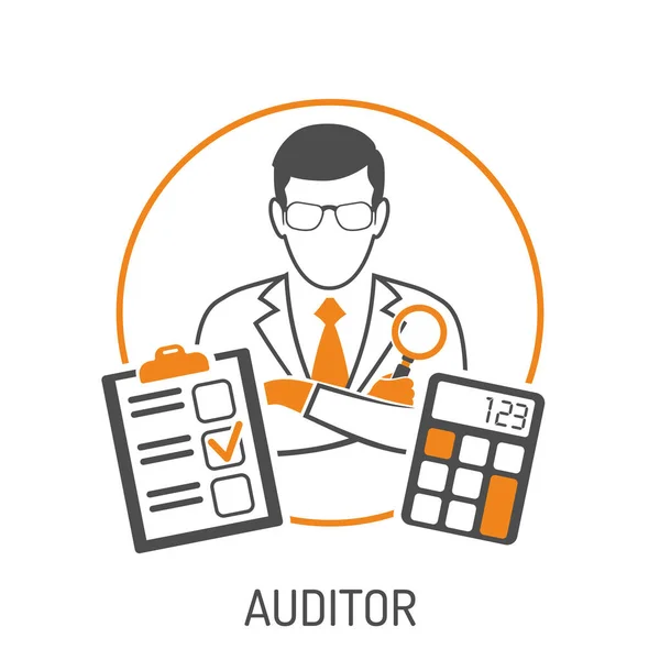 Auditor y Concepto Contable — Archivo Imágenes Vectoriales