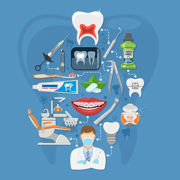 Usługi stomatologiczne infografiki — Wektor stockowy