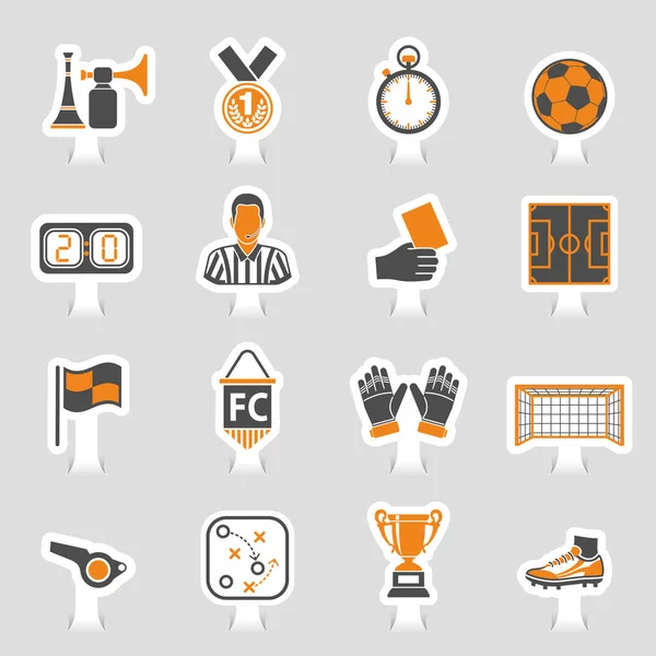 Voetbal pictogrammenset Sticker — Stockvector