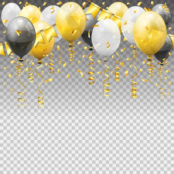 Fiesta de cumpleaños con globos — Vector de stock