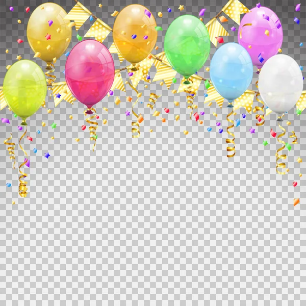 Вечірка на день народження з повітряними кулями — стоковий вектор