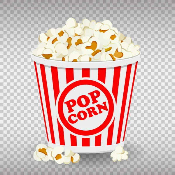 Papieren zak vol van popcorn — Stockvector