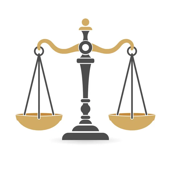 Justice scale symbol | Justice scale symbol with ribbon — Stock Vector