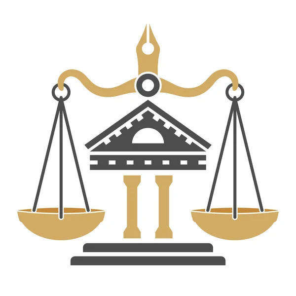 Logotipo de ley y orden — Vector de stock