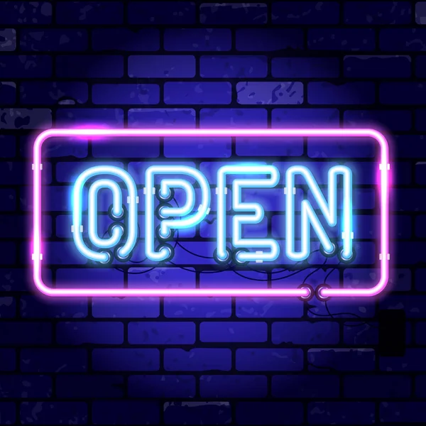 Neon Signboard Open Framed — 스톡 벡터