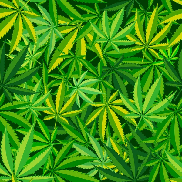 Cannabis Leaf sömlösa mönster — Stock vektor