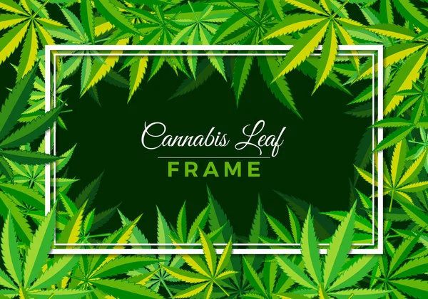 Cannabis lövram — Stock vektor