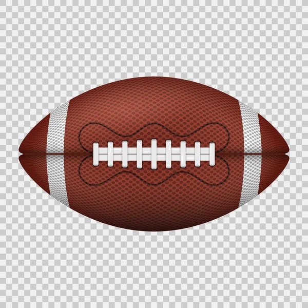 American Football Ball Realistische Ikone Vorderseite Amerikanischer Rugby Ball Vektor — Stockvektor