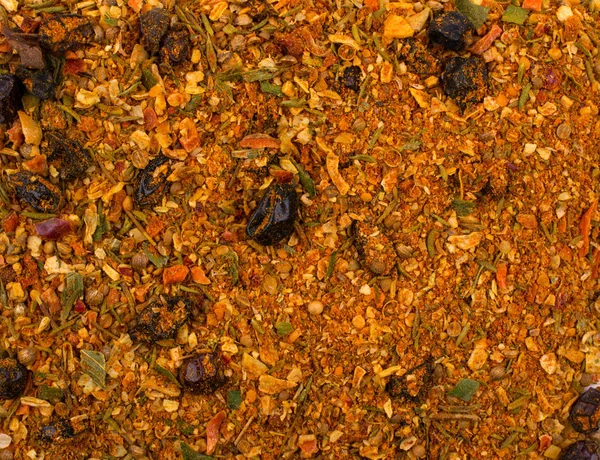 Textury Pozadí Směs Koření Pilaf Koření Skládají Cibule Česnek Paprika — Stock fotografie